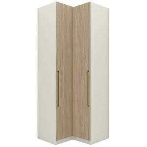 Guarda Roupa Modulado 2 Pecas 241x80 Cm Seletto Areia Jequitiba Henn Areia Jequitiba
