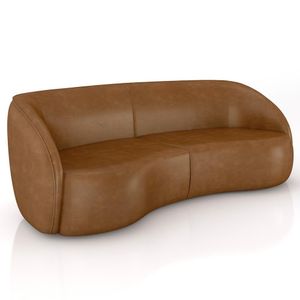 Sofá 4 Lugares Para Sala Living Orgânico 288cm Eron M03 Couríssimo Whisky - Lyam Decor