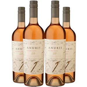 Garrafas Vinho Rose Anubis Malbec 750ml Kit 4 Garrafas