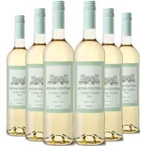 Kit 6 Garrafas Vinho Verde Bons Ventos Branco 750ml