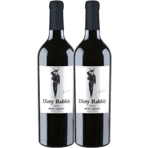 Kit 2 Garrafas Vinho Tinto Dirty Rabbit Petit Verdot 750ml