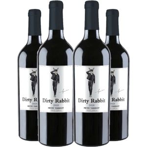 Vinho Tinto Dirty Rabbit Petit Verdot 750ml Kit 4 Garrafas