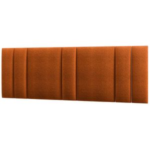 Cabeceira Modulada King 200 Cm Com Led Boucle Cinza Milani Store Terracota