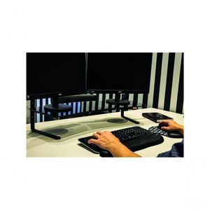 Suporte Monitor Reliza Executive Lcd Duplo Vidro Incolor 80x30x6cm