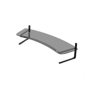 Suporte Para 02 Monitores Reliza Executive Preto Com Vidro Fume