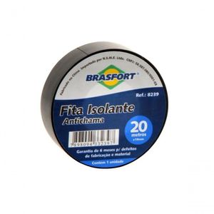 Fita Isolante Antichama Preta 19mm X 20m Brasfort Dez 10
