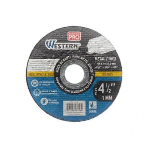 Disco De Corte Western Para Metal E Inox Plus 115 X 1 X 22,2
