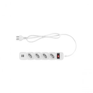 Protetor Eletronico Intelbras Epe204 4 Tomadas 2 Usb Branco