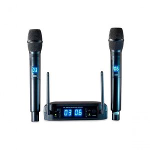 Microfone Sem Fio Digital Multifrequencia Ls916 Preto