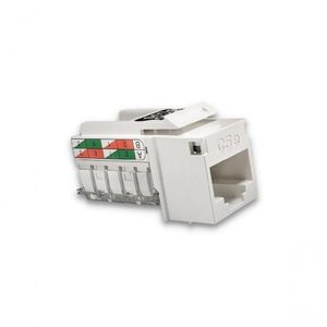 Conector Femea Para Cabo De Rede E Internet Rj45 Sohoplus Cat5e Branco 35050411