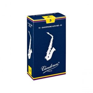 Palheta Tradicional Para Saxofone Alto 3 Vandoren Sr213 Cx 10