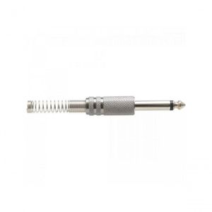 Plug P10 Mono Metal Niquelado Com Mola Genérico Storm Pct 50