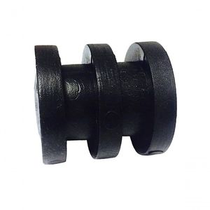 Roldana Plastica 2 Ranhuras Preta