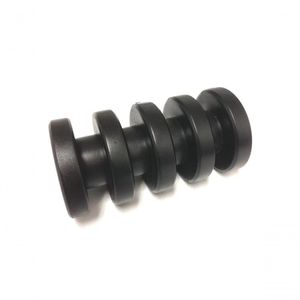 Roldana Plastica 4 Ranhuras Preta