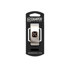 Damper Em Couro Legitimo E Tag Em Metal Prata Metalico Dmmd01