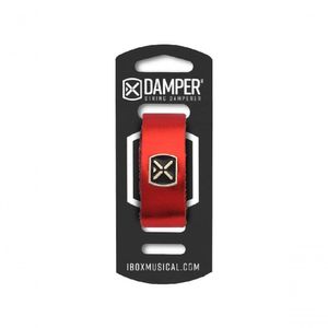 Damper Ibox Em Couro Legitimo E Tag Em Metal Vermelho Metalico Dmmd04