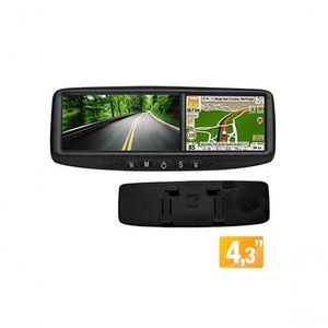 Espelho Retrovisor Com Monitor Orbe Om43gps-c 4,3 Polegadas