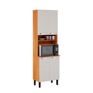 Paneleiro Vegas 4 Portas E Nicho Para Forno - Itatiaia Cinamomo-off White