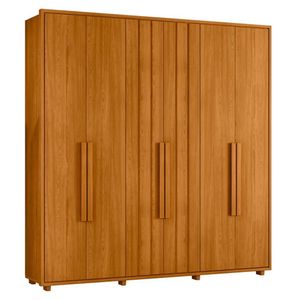 Guarda Roupa Casal Portinari Ripado 6 Portas Cinamomo - Madetec Cinamomo