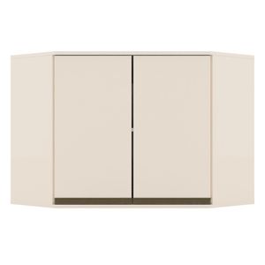 Armário Aéreo Canto Oblíquo 2 Portas Connect Off White - Móveis Henn Off White