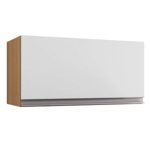 Armário Aéreo Geladeira Andréia 60cm 1 Porta Amêndoa-branco - Ajl Móveis Amêndoa-branco