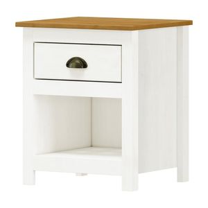 Mesa De Cabeceira Topázio 1 Gaveta Branco-freijó - Finestra Móveis Branco-freijó