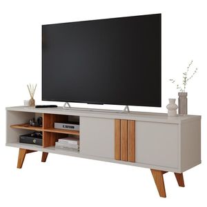 Rack Bancada Paraty 180cm Off White-cinamomo Para Tv Até 60? - Permóbili Off White-cinamomo