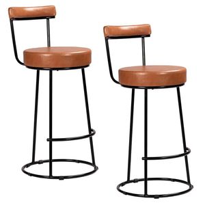 Kit 2 Banquetas Miami 96cm Couríssimo Amarula - Salaone Amarula