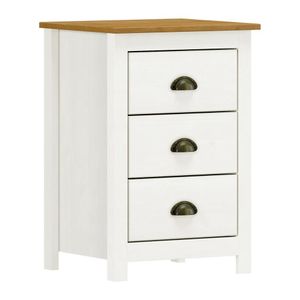 Mesa De Cabeceira Topázio 3 Gavetas Branco-freijó - Finestra Móveis Branco-freijó