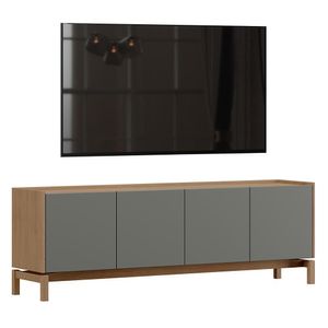 Rack Bancada Barcelona 180cm 2 Portas E 2 Gavetas Oak-ferrolack - Finestra Móveis Oak-ferrolack