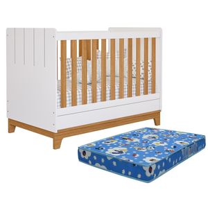 Berço Mini Cama Biscoito Branco-nature Com Colchão Physical - Permóbili Baby Branco-nature