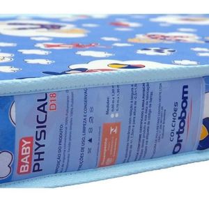 Berço Mini Cama Classic Areia Fosco Pés Madeira Natural Com Colchão D18 - Reller Móveis Areia Fosco