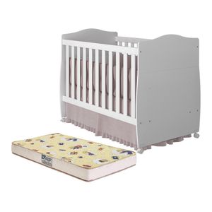 Berço Mini Cama Conforto Branco Com Colchão Supreme - Permóbili Baby Branco