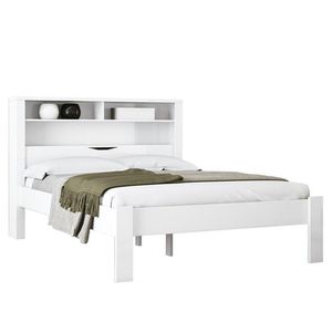 Cama Casal Invicta Com Baú Branco - Pr Móveis Branco