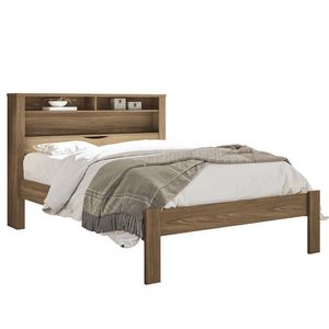 Cama Casal Invicta Com Baú Jatobá - Pr Móveis Jatobá