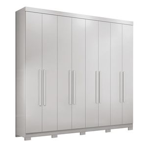 Guarda Roupa Casal Master New 8.4 8 Portas Branco Com Pés - Santos Andirá Branco