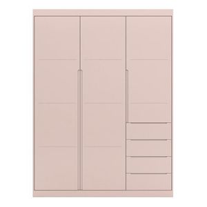 Guarda Roupa Infantil Pietra 3 Portas E 4 Gavetas Rosê - Pr Baby Rosê
