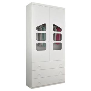 Guarda Roupa Infantil Eloisa 2 Portas E 3 Gavetas Branco - Phoenix Baby Branco