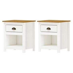 Kit 2 Mesas De Cabeceira Topázio 1 Gaveta Branco-freijó - Finestra Móveis Branco-freijó