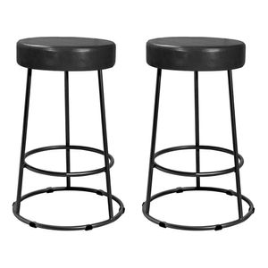 Kit 2 Banquetas Roma 70cm Couríssimo Preto - Salaone Preto