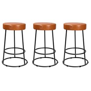 Kit 3 Banquetas Roma 70cm Couríssimo Amarula - Salaone Amarula