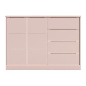 Cômoda Infantil Pietra Com 2 Portas E 4 Gavetas Rosê - Pr Baby Rosê