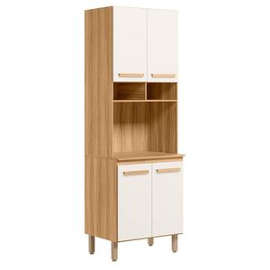 Torre Quente Paneleiro Intenza 70cm 1 Forno Freijó-off White Cristal - Nicioli Freijó-off White Cristal