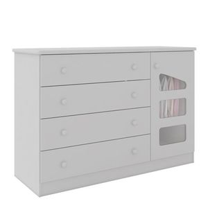Cômoda Infantil Eloisa 1 Porta E 4 Gavetas Branco - Phoenix Baby Branco