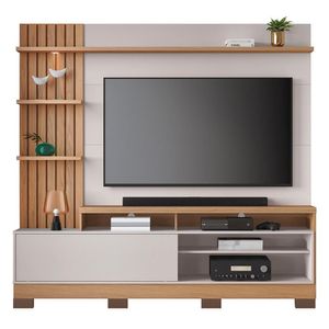 Estante Home Theater Maceió Freijó-off White Para Tv Até 65? Com Pés - Colibri Freijó-off White