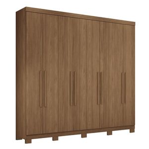 Guarda Roupa Casal Master New 8.4 8 Portas Jatobá Com Pés - Santos Andirá Jatobá