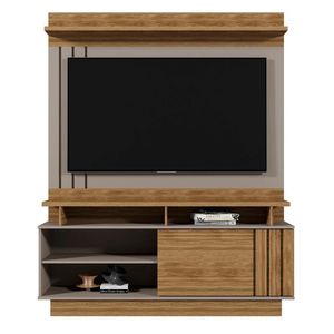 Estante Home Goiás 150cm Grigio Fosco-amêndoa Para Tv Até 55? - Mobler Grigio Fosco-amêndoa