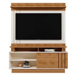 Estante Home Goiás 150cm Off White-amêndoa Para Tv Até 55? - Mobler Off White-amêndoa
