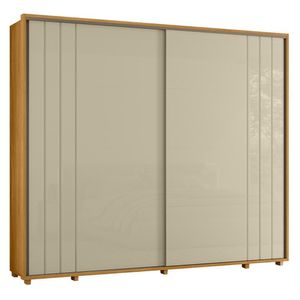 Guarda Roupa Casal Dalí Ripado 2 Portas Deslizantes Cumaru-opala - Madetec Cumaru-opala