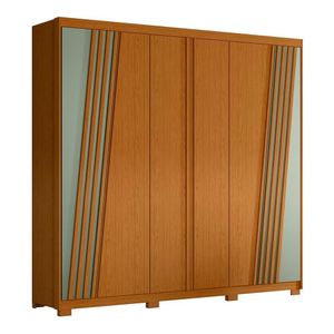 Guarda Roupa Casal Ouro Verde 6 Portas Cinamomo-sálvia - Móveis Albatroz Cinamomo-sálvia